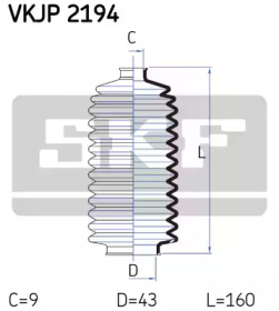 Рулевое управления SKF для PEUGEOT 306 Кабриолет (7D, N3, N5) 1.8 16V